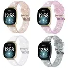 Wristband Watch Band For Fitbit versa3 TPU Flash Powder Bracelet Loop Band Strap