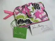 Vera Bradley PRISCILLA PINK SNAPPY WALLET Tri-Fold for PURSE Tote BACKPACK NWT