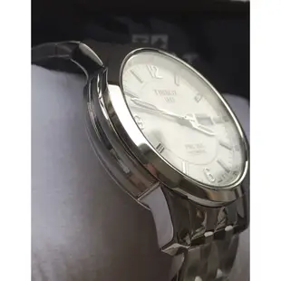 TISSOT PRC200 Automatic 白色面錶盤 銀色不鏽鋼錶帶 男士 自動機械錶 T014430110370