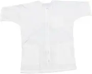 PLAFOPE 1pc Short Sleeve Hairstylist Work Clothes Apron for Barber Easy to Clean