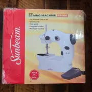 Sunbeam White Mini Sewing Machine With Foot Pedal Model SB08K White