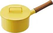365methods YY-16S.Y Saucepan, Enamel, 6.3 inches (16 cm), Induction Compatible, Yellow