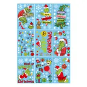 Christmas Window Decorations, 154Pcs Christmas Window Clings, Winter Window Decoration Stickers, Cartoon Christmas Tree Snowflake Stickers for Christmas Home Decoration