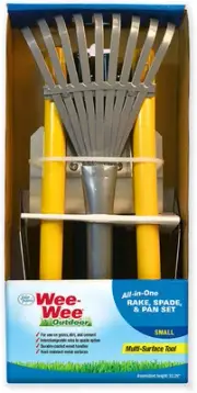 Four Paws Wee-Wee All-in-One Dog Poop Rake, Spade and Pan Set Rake, Spade & Pan