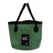 20L Collapsible Bucket, Travel Portable Water Storage Container, Dark Green