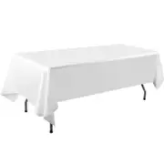 Just Party Linen Tablecloth Rectangle 331 x224cm - White - Loose Fit 6ft
