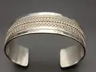 Everett & Mary Teller Navajo sterling silver cuff bracelet 6.625" 43.66gr