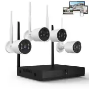 TOPVISION 4pcs Security Wired Camera System, 8CH 3MP NVR Home Security, 1080P IP