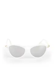White Mirrored Aviator Sunglasses