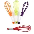 Plastic Magic Hand Mini Small Flat Sauce & Dressing Whisk Egg Kitchen Cooking