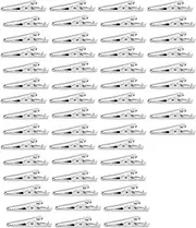 Spacesea 50 Pcs Alligator Clips, Silver Tone Metal Crocodile Clamps, Electrical Test Cable Crocodile Clips