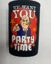 Party Time Novelty Stubby Holder Can Cooler Kris Kringle