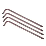 T15 Tamper Proof Torx Star Key Bit Wrench L-Shape 4.06" Long Arm S2 Steel 4pack