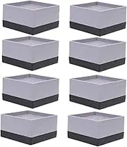 Levemolo Furniture Foot Risers 8 Pcs Bed Riser Blocks for Storage Space Floor Protection