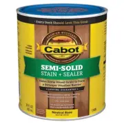 Cabot Low VOC Semi-Solid Tint Neutral Oil-Based Deck and Siding Stain 1qt (4-PK)