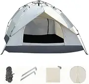 [HPAMR] Single Camping Tent with Moisture-Proof Floor Mat and 4 Accessories, Camping Automatic Quick Open Tent, Portable Waterproof Windproof Automatic Easy Setup Tent, Suitable for Beach, Traveling