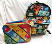 POKEMON CHARACTERS ALLOVER 16" BACKPACK&POKEMON 9.5" INSULATED LUNCHBOX-NEW!V4