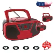 Versatile CD and Bluetooth Boombox - AM/FM Radio & Dual Power Source Convenience