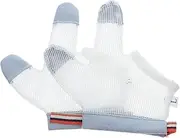 [Healeved] 1Pair Breathable Nylon Teething Gloves Half Finger Design for Comfortable Play Cuff for Teething Relief and Hand Biting Prevention