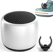 [Generic] Bluetooth Speaker for Crocs V2 - Upgraded Attachment - Wireless Mini Speaker to attach to your Crocs and Clogs - Charm Accessory for Crocs(Silver Set)