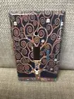 Metal SWITCHPLATE LIGHT SWITCH COVER TREE OF LIFE BROWN PALETTE
