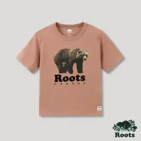 在飛比找Yahoo奇摩購物中心優惠-Roots 女裝- 尋常生活系列 動物照片寬短袖 T 恤-煙