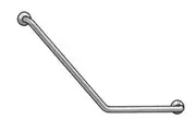 New Bradley 832 Ambulant Toilet Grab Rail 45 Degree Right Hand - Silver 450Mm X