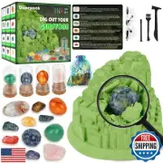 Gemstone Dig Kit (Unique Shape),Great STEM Science Kit for Kids- Excavate You