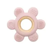 Hot Sale Baby Wooden Teether Flower Silicone Teether Food Grade Safe Teether wit