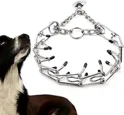 ZPHXD Dog Training Collars Metal Iron Detachable Training Chain Stimulating Collar, Pet Dog Collar for Medium Large Dog (X-Large)