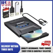 USB 3.0 External CD/DVD Drive Writer Burner Player for PC Laptop Windows 11/10