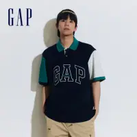 在飛比找momo購物網優惠-【GAP】男裝 Logo印花短袖POLO衫-海軍藍(8909