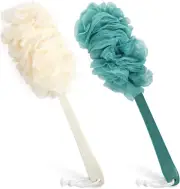2Pack Back Scrubber for Shower Loofah Sponge Shower Brush Using Body