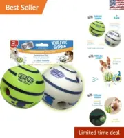 Interactive 2-Pack Dog Toys - Original & Glow in the Dark Giggle Balls