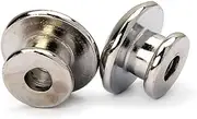 Yardwe Set of 2 Guitar Strap Locks Metal Mushroom Non-slip Design for Bass Electric Acoustic Guitars Chrome