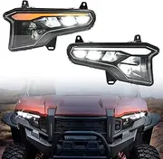 LED Headlights for Polaris XPEDITION XP/ADV, Front LED Head Lights with High-Low Beams DRL Sequential Turn Signal Flashing Lights for Polaris XPEDITION XP/XP5/ADV/ADV5 2024+ Accessories(2PCS)