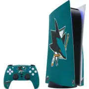 NHL San Jose Sharks PS5 Bundle Skin - San Jose Sharks Distressed