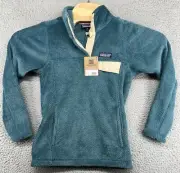 Patagonia Re-Tool Snap-T Fleece Pullover Tidepool Blue Polartec Women's XXS NWT
