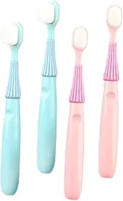 HAKIDZEL 4pcs Kids Toothbrush: Toddler Manual Toothbrush With Gentle Extra Soft Bristles - For Boys And Girls Ages 1-3 To Support Early Teeth Cleaning