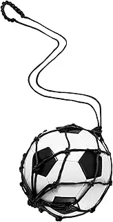 Football Net Bag - Nylon Soccer Volleyball Sack, Single Carry Mesh | Lightweight Drawstring Bag, Sports Ball Storage Holder, Mesh Football Volleyball Storage, Portable for Training Football Basketball