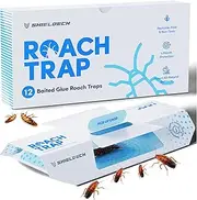 Shieldeck Roach Traps Indoor (12 Pack) - Cockroach Killer Indoor Home, Sticky Glue Cockroach Trap for Roaches, Spider, Cricket, Roach Bait Traps for Car, Inside House, Motels, Glue Traps for Roaches