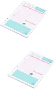 VILLFUL 2sets Daily Planner Notebook Paper Refills A5 Size Each for Study Planner 2pcs*2