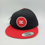 DC Shoes Hat Classic Logo Baseball Cap Snapback Red Black Men Skate Taped Patch
