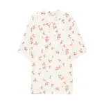 [Fendi] Fendi Coral-print Tie-neck Mini Dress L WHITE