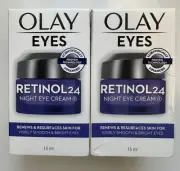 2 x Olay Eyes Retinol 24 Night Eye Cream 15ml AUTHENTIC Fast Postage