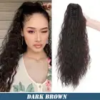 Real Natural Curly 24" Claw Jaw Clip In Ponytail Hair Extension Wavy AS Human
