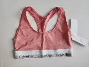 NWT Calvin Klein Women's Modern Cotton Racerback Bralette F3785 669 X-SMALL