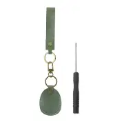 Leather Key Fob, Genuine Leather Key Fobs for Home Car Keys, Green