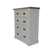 Fiona Tallboy 5 Chest of Drawers Bed Storage Cabinet Stand White Grey