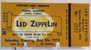 LED ZEPPELIN Concert Tour Ticket Card May 5, 1973 Tampa Stadium Reprint 5-5-73